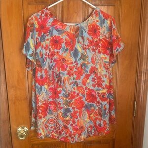 Premise Flutter Sleeve Floral Top